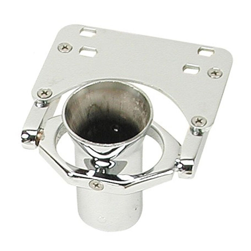 Whitecap Industries S-1937C Chrome Plated Brass Heavy Duty Fishing Gimbal Flat Plate