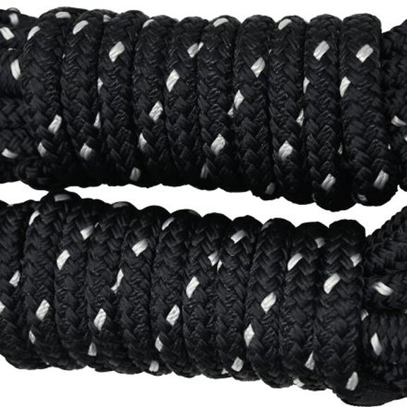 SM 1/2in Dock Line Black with Silver Tracer - 6ft/182cm (2 pack) image number 0