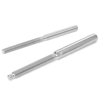 Replacement Rigging Stud Machine Swage 3/16" Wire, 3/8-24 Thread RH