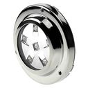 Round Six LED Underwater Light with Stainless Steel Bezel, Blue, 2-Pack image number 1