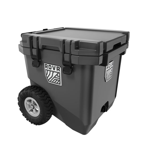 RollR 30 Quart Wheeled Hard Cooler with Telescopic Handle, Granite image number 1