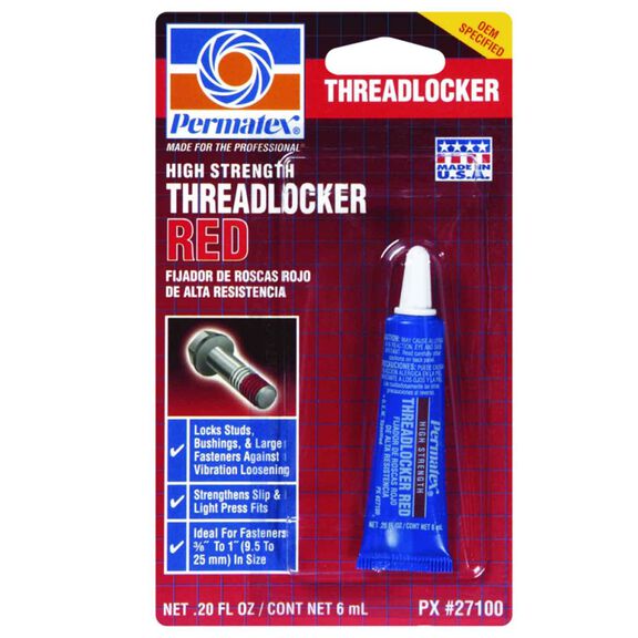 High-Strength Threadlocker Red Gel, .20 fl. oz. image number 0