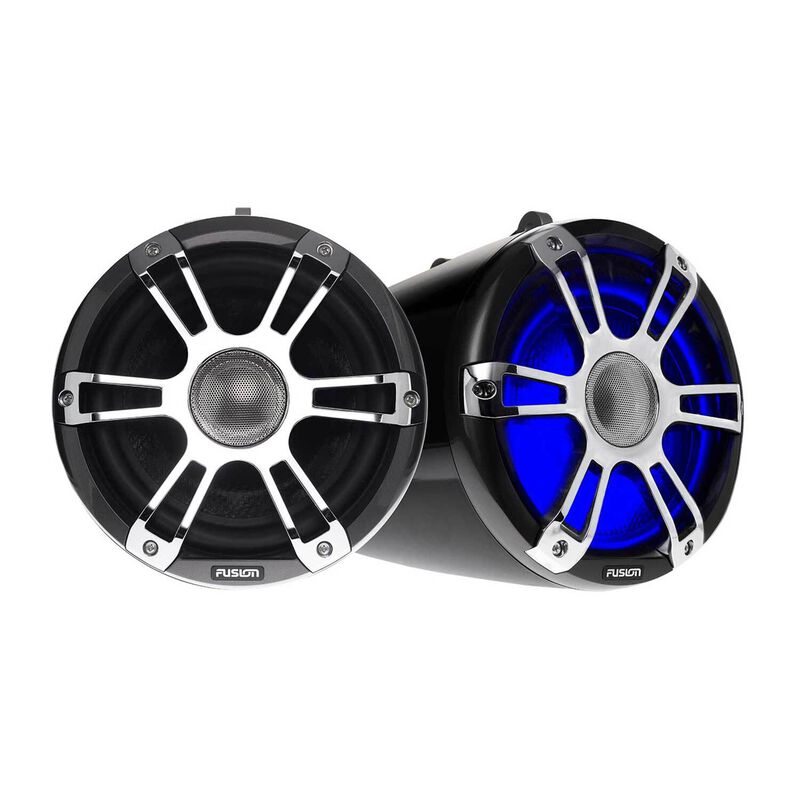SG-FT88SPWC 8.8" 330 Watt Coaxial Wake Tower Sports Speakers, Silver/Chrome Sport Grilles, with White or Blue LED Illumination image number 0