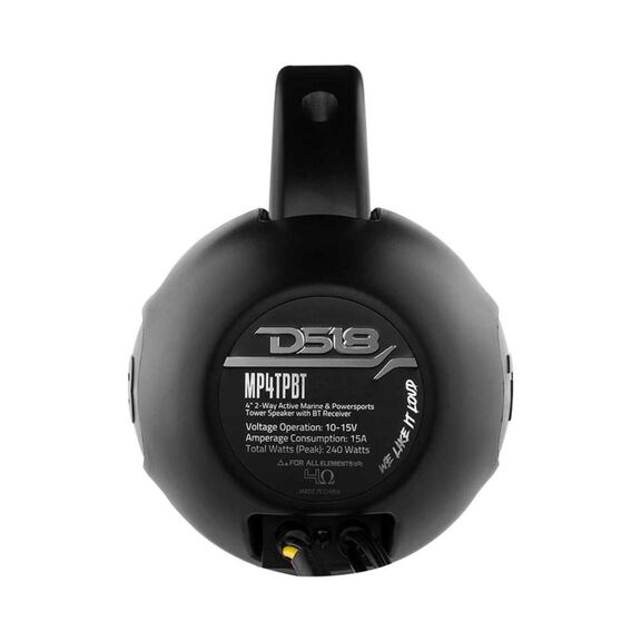 HYDRO 4" Amplified with Bluetooth Wakeboard Tower Speakers, Black image number 6