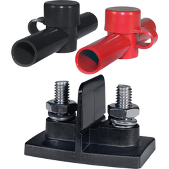 Dual PowerPost Cable Connector, 3/8" Stud image number 0