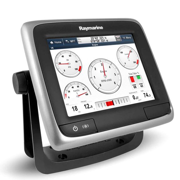 a68 Multi-Function Touchscreen Display with Built-in CHIRP Sonar and CHIRP Downvision&trade;, Wi-Fi and Navionics+ Charts, CPT-100 Dual Element Transducer image number 1