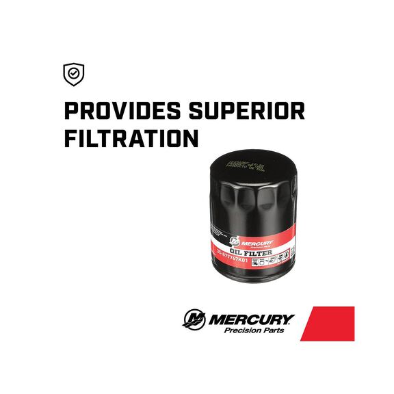 Mercury Verado Oil Filter 877767K01 for Mercury L4 135-200hp Verado Outboards image number 2