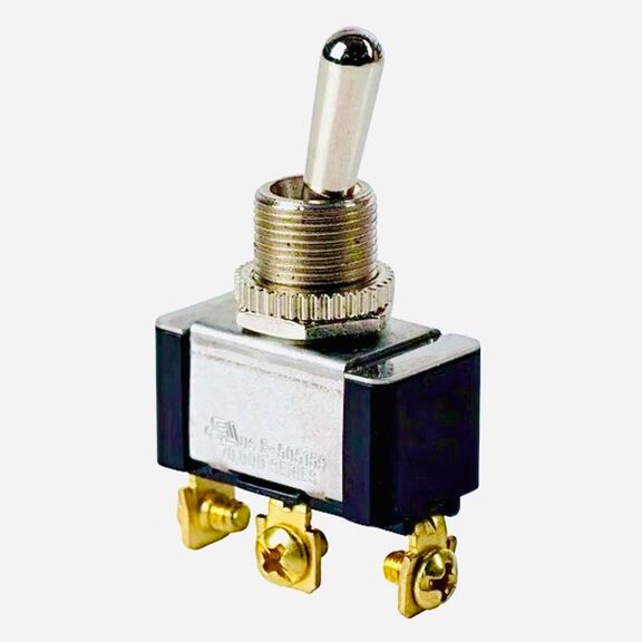 Chrome Plated Toggle Switch, On/Off/(On), SPDT image number 0