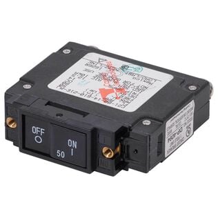 C-Series Flat Rocker Circuit Breaker, 50A DC UL489