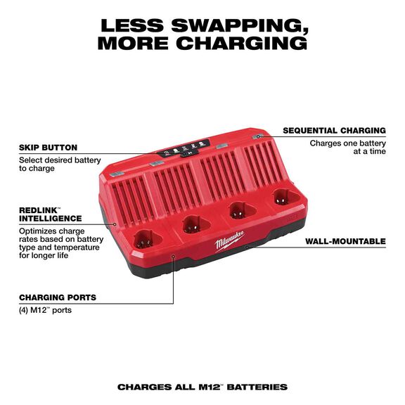 M12&trade; 4-Bay Sequential Charger image number 1