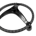 13 1/2" Black Cast Stainless Steel Steering Wheel image number 1