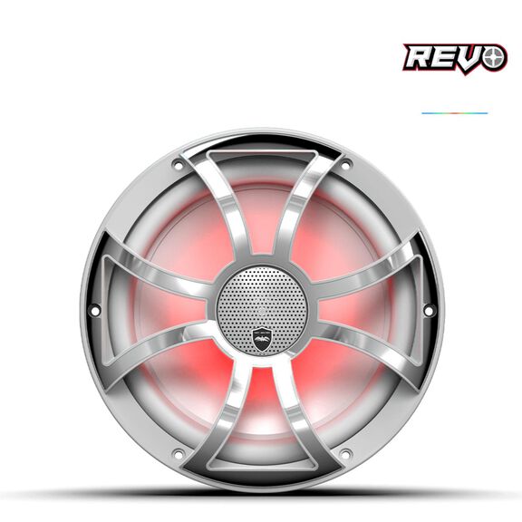 Wet Sounds REVO CX-10 XS-W-SS S2 10-inch High Output Component Style Coaxial Speakers with XS-White Stainless Steel RGB Grilles image number 1