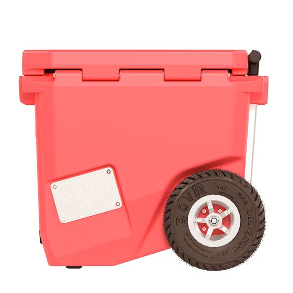 RollR 45 Quart Wheeled Hard Cooler with Telescopic Handle, Coral image number 3