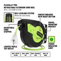 Flexzilla Pro Retractable Extension Cord Reel 12/3 AWG 60' image number 2