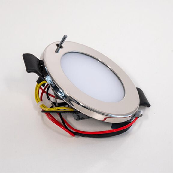 BCM Orlando LED Downlight 75mm Polished Stainless Steel image number 0