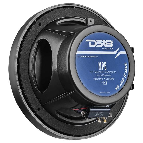 MP 6.5" 2-Way Coaxial Marine Speakers 60 Watts RMS, 4-Ohm, Black image number 3