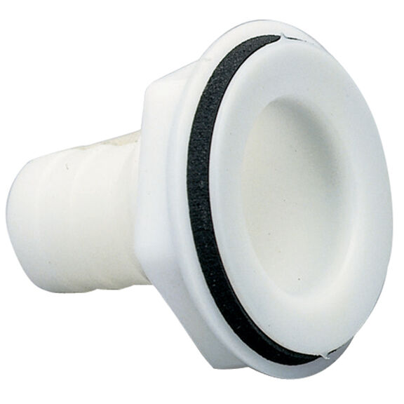 1 1/4" Straight Plastic Drain Fitting, Fits 3/4" Hose image number 0