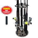 Barn Wood 24 Round Rod Rack w/Extension Post image number 0