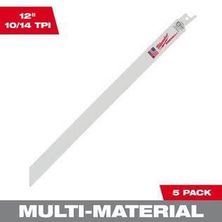 12" 10/14 TPI SAWZALL&reg; Blades, 5 Pack
