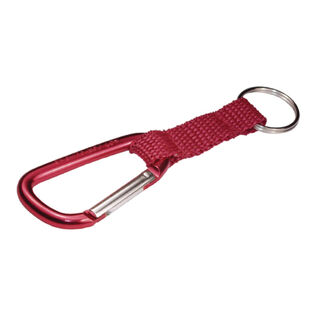 Carabiner with Strap, Red