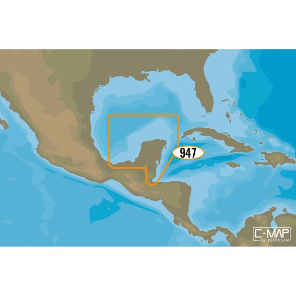 NA-Y947 Coatzacoalcos, Mexico to Honduras, Guatemala C-MAP MAX-N+ Chart C-Card image number 0