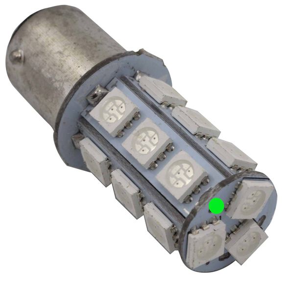 Double Contact Index Bayonet BAY15D-1157 LED Bulb, Green image number 1