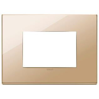 Vimar Eikon Total Look 22653.82 3-Module Cover Plate, Total White Diamond