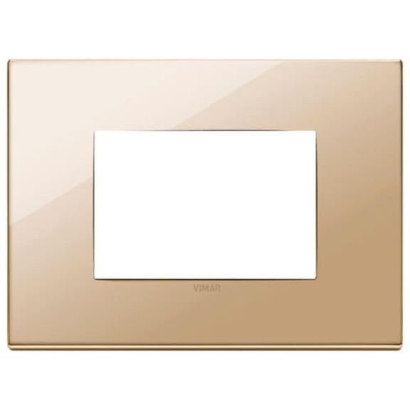 Vimar Eikon Total Look 22653.82 3-Module Cover Plate, Total White Diamond image number 0