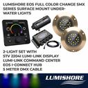 Lumishore EOS SMX153 LED Surface Mount Underwater Lights, 5,500 Lumen, RGBW, 2 Light Set with Display image number 1