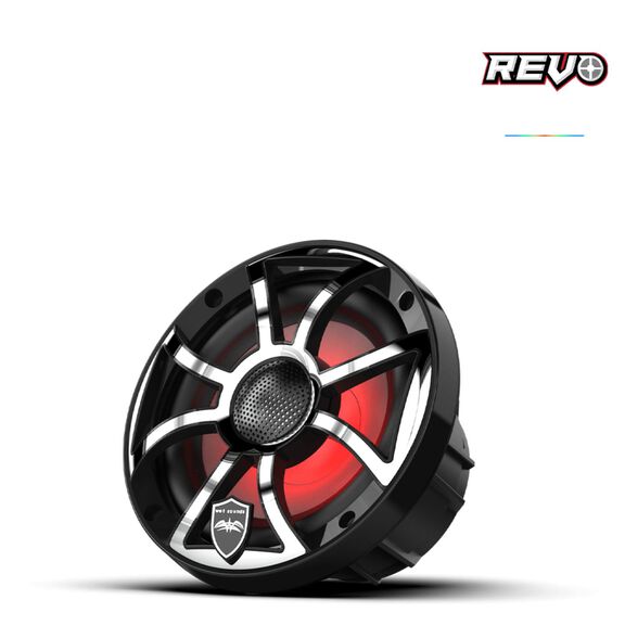 Wet Sounds REVO 6.5 inch High Output Coaxial Speakers w/ XS-Black Stainless Steel RGB Grilles image number 2