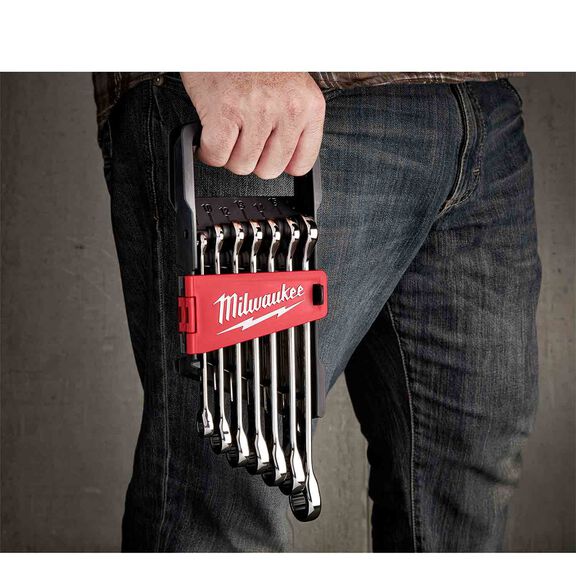 Ratcheting Combination Wrench Set - Metric, 7 Piece image number 1