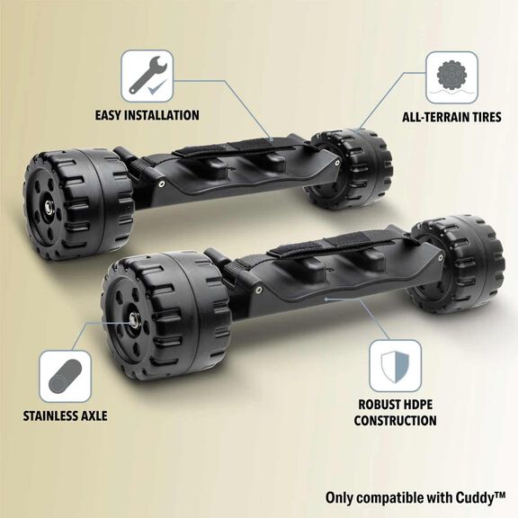 Crawler Wheel Conversion Set, Cooler Wheel Kit for Cuddy Coolers image number 3