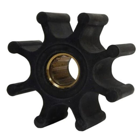 Neoprene Impeller, 2 9/16" x 1/7/16" x 5/8", 7 Drive, Brass Insert, 8 Blades image number 0