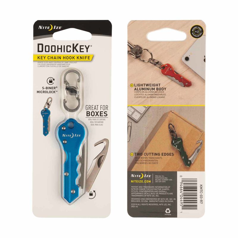 NITE IZE DoohicKey® Key Chain Hook Knife Blue West Marine