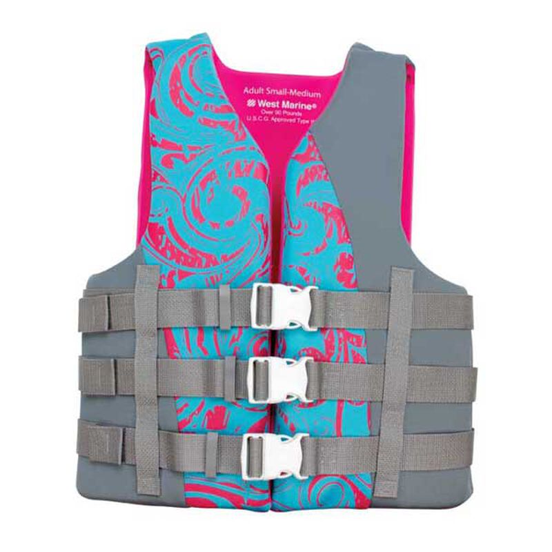 Watersports Life Vest, Womens PFD, Small/Medium, Chest Size, 32"40