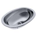 Oval Sink Ultra-Mirror Finish, 304 Stainless Steel, 1-1/2" Drain, SoundKOTE, With Studs image number 0