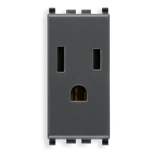 Vimar Eikon 2P+E 15A USA+SASO SICURY Socket Outlet, Grey