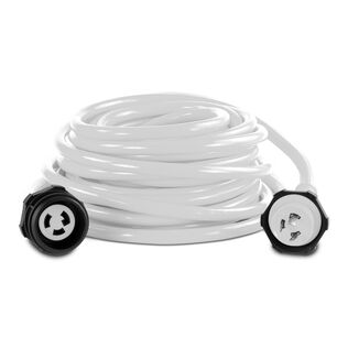 50 Foot Shore Power Cord Set, 30 Amp, 125V, White