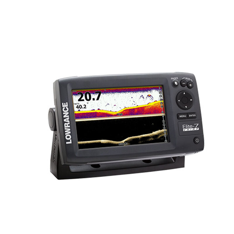 Elite-7 CHIRP Fishfinder/Chartplotter Combo with 83/200 + 455/800kHz  Transducer