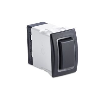 Rocker Switch, Halo DPDT, Green Halo
