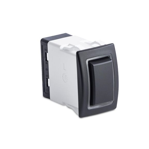 Rocker Switch, Halo DPDT, Green Halo image number 0