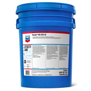Chevron Rando HD ISO 32 Conventional Hydraulic Oil, 5 Gallon
