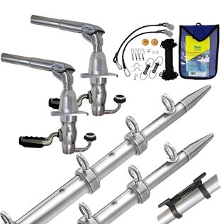 15' Grand Slam 390 Outrigger Kit, Silver/Silver