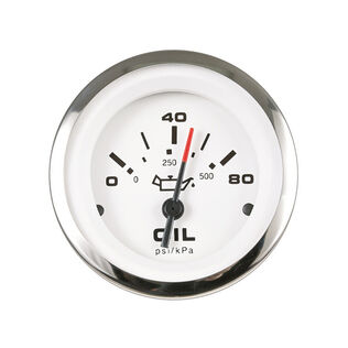 Lido Series Oil Pressure Gauge, 80 psi