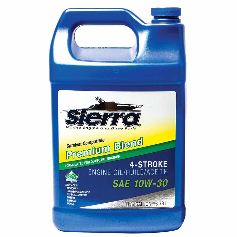 Sierra 10W-30 4 Stroke Conventional Marine Engine Oil, Catalyst Compatible 1 Gallon image number 0
