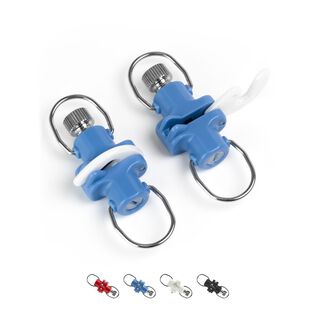 BLUEWING Zirconia Outrigger and Flat Line Release Clip Blue 2pcs