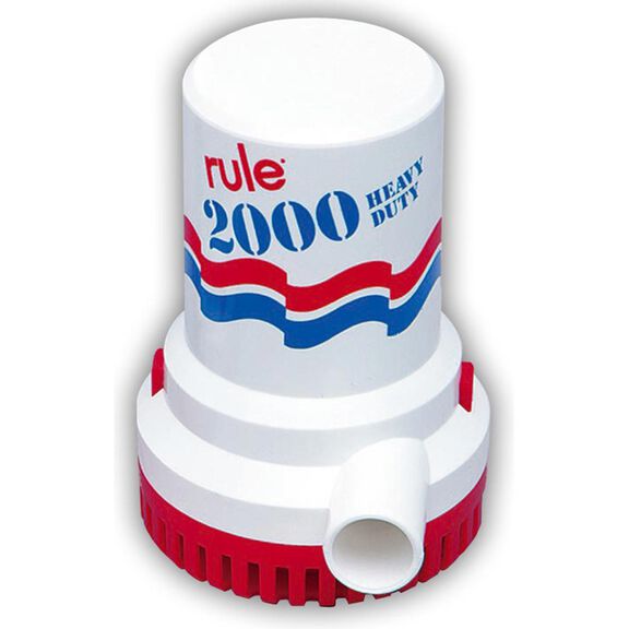 2000 GPH Electric Bilge Pump, UL Listed, 6' wire leads image number 0