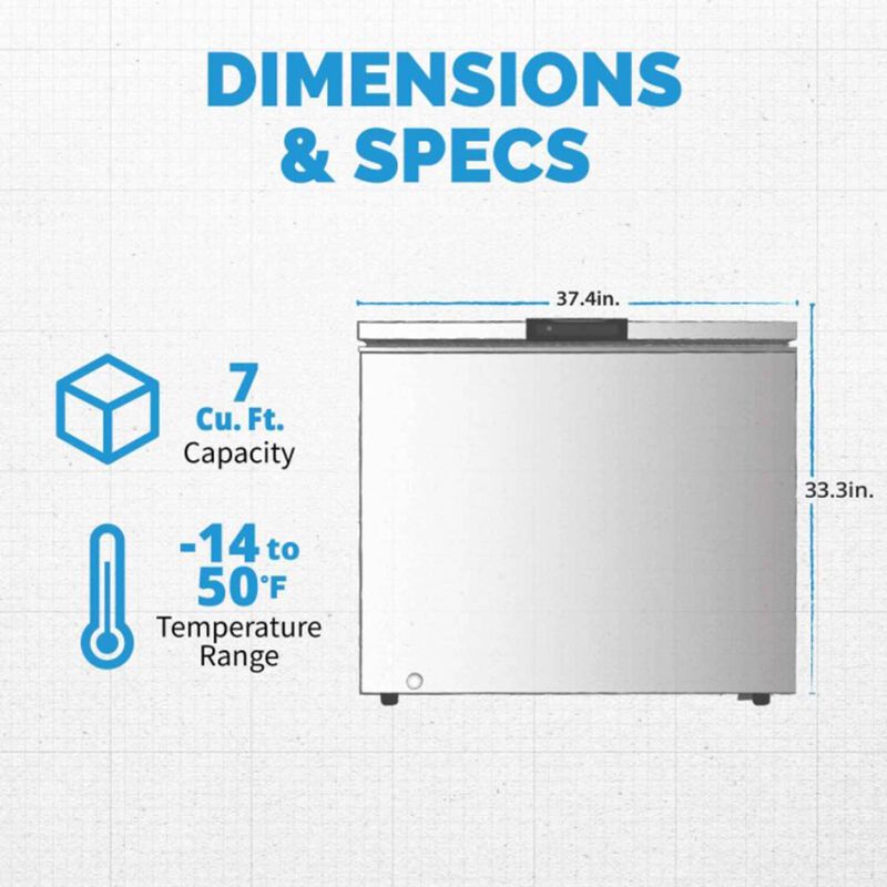 6.7 Cu Ft. Compact Chest Freezer image number 8