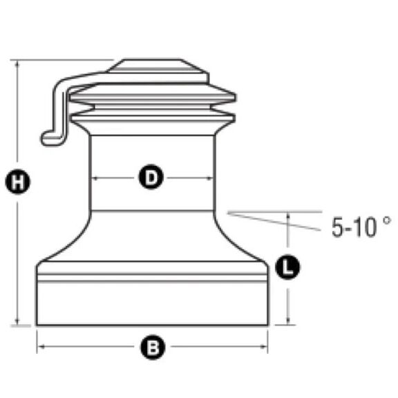 Ocean Series 54ST Two-Speed Self-Tailing Winch image number 1