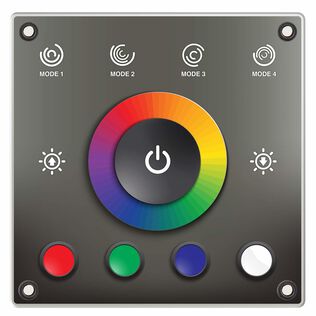 Helm Mount LED RGBW Controller, Water Resistant, Touch Sensitive, Multifunction